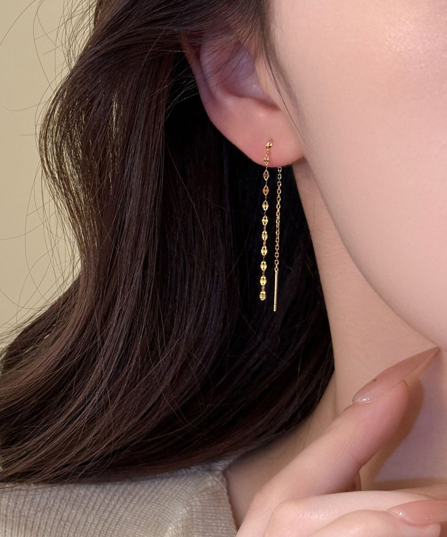 blackdia ocean ペタルチェーン ロングピアス