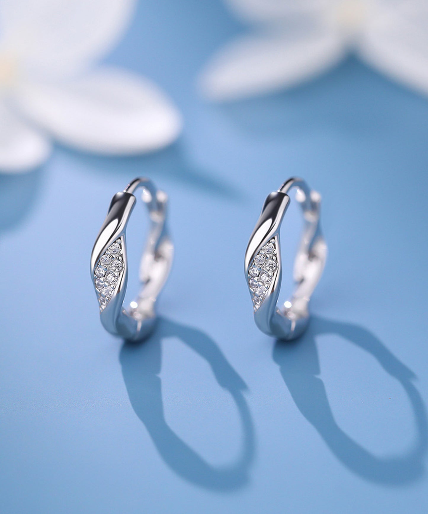 blackdia ocean ツイスト パヴェ フープピアス