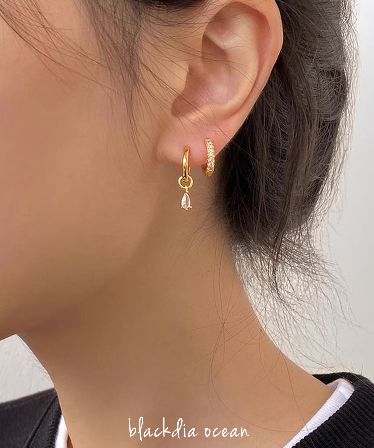 blackdia ocean フープピアス 3点セット