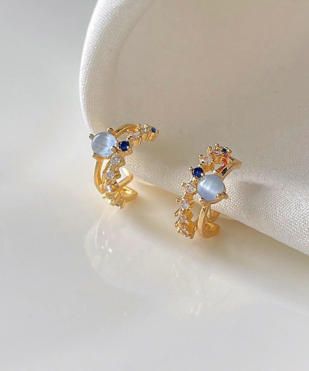 blackdia ocean ストーン ビジュー フープピアス/イヤリング