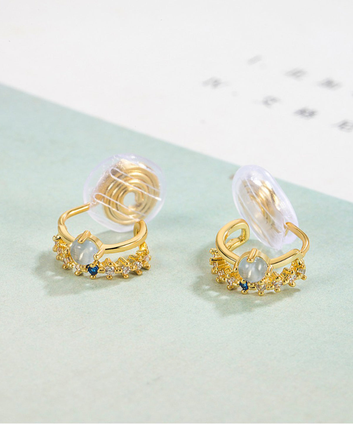 blackdia ocean ストーン ビジュー フープピアス/イヤリング