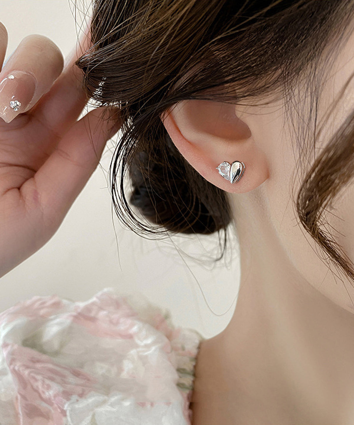 blackdia ocean メタル×ビジューハートピアス