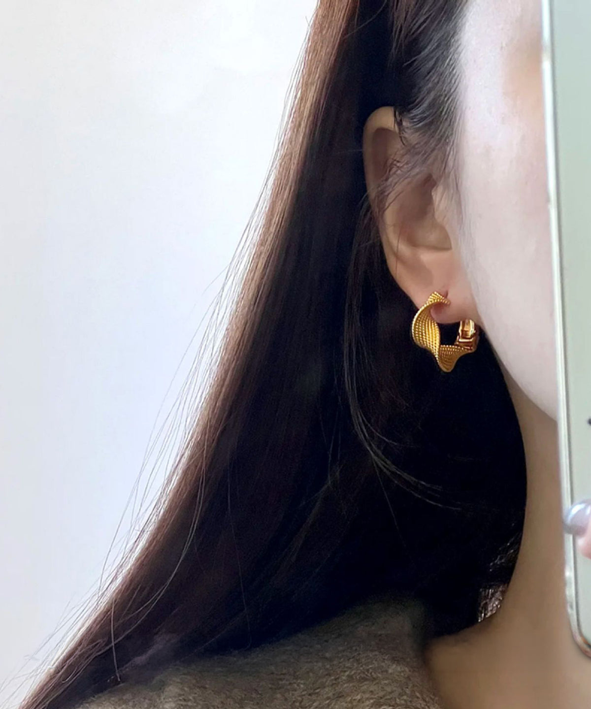 blackdia ocean ツイストメッシュフープピアス