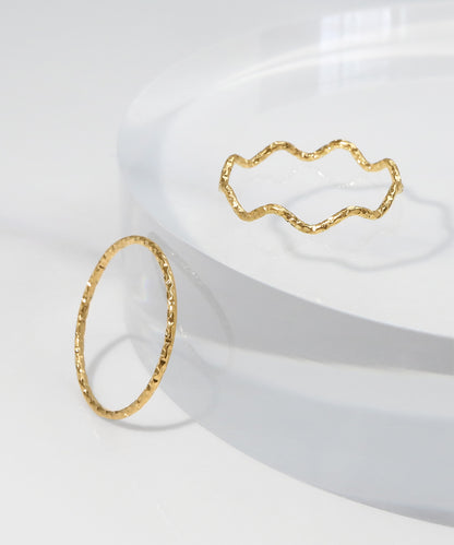 blackdia ocean ウェーブ＆スキンリング 2点セット