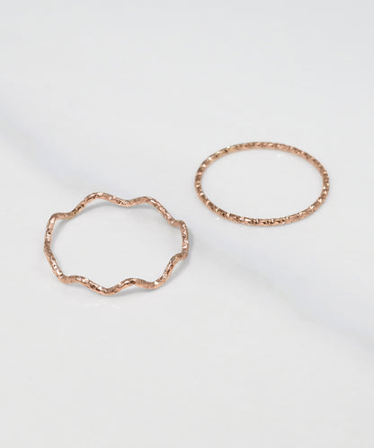 blackdia ocean ウェーブ＆スキンリング 2点セット