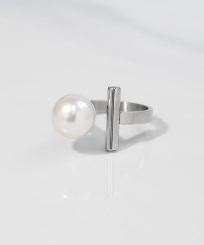 blackdia ocean メタルバー パール オープンリング