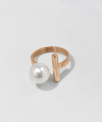 blackdia ocean メタルバー パール オープンリング