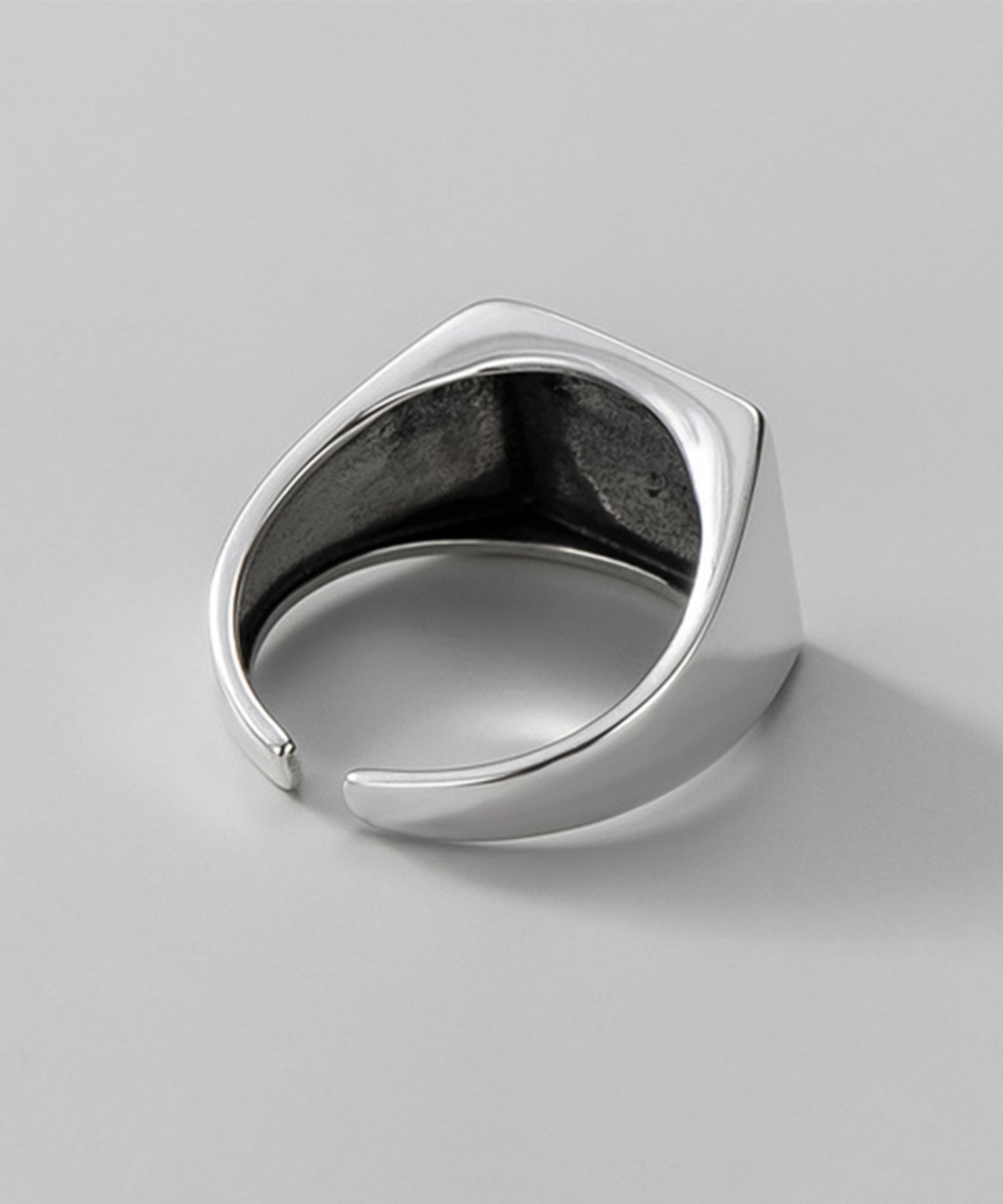 blackdia ocean 印台オープンリング silver925