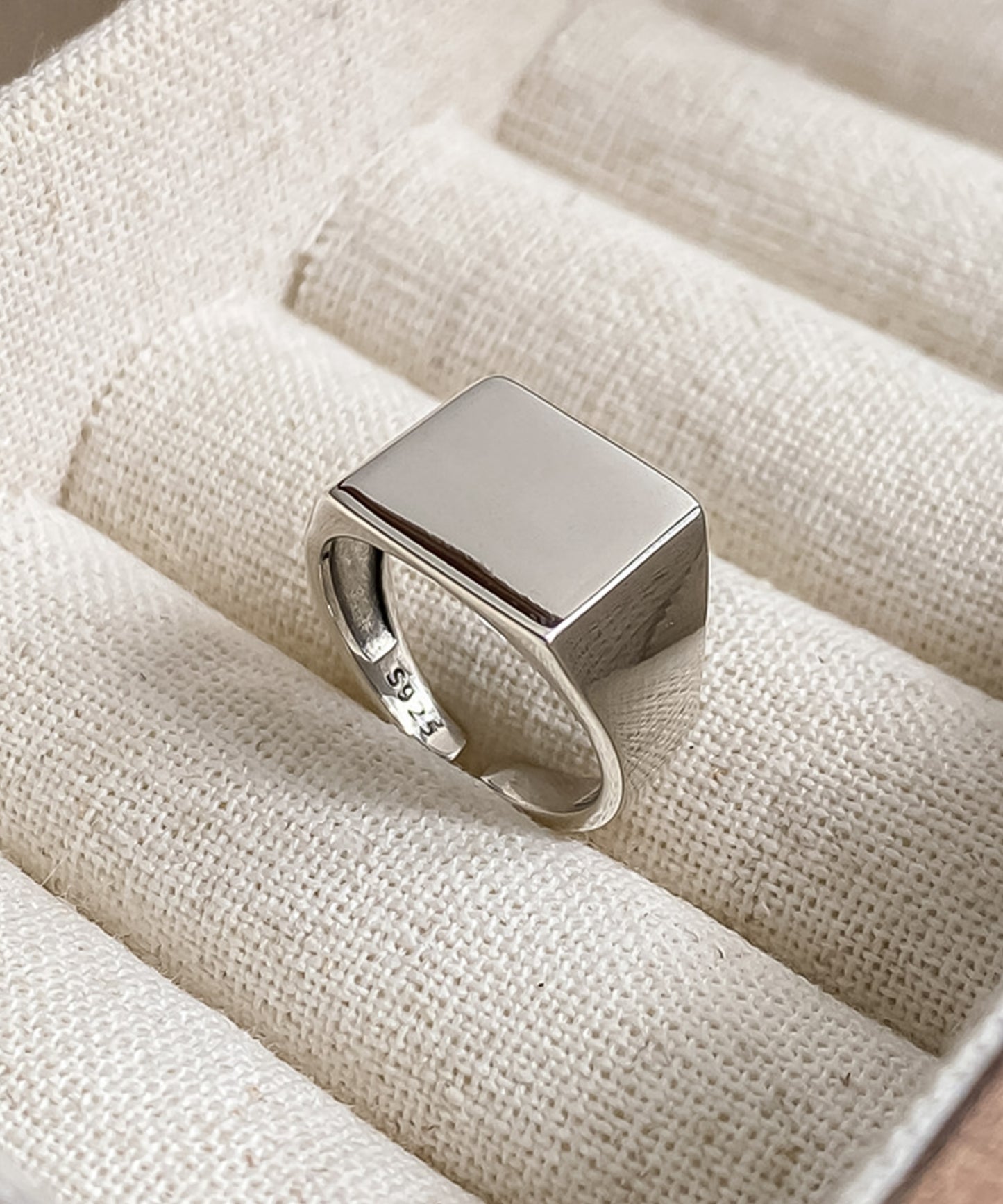 blackdia ocean 印台オープンリング silver925