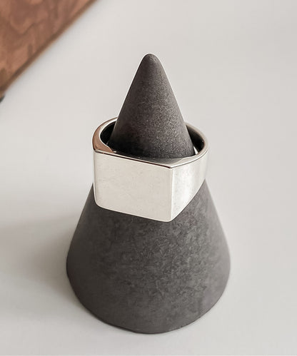 blackdia ocean 印台オープンリング silver925