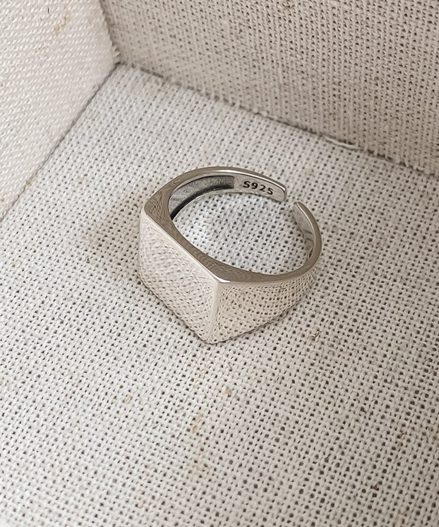 blackdia ocean 印台オープンリング silver925