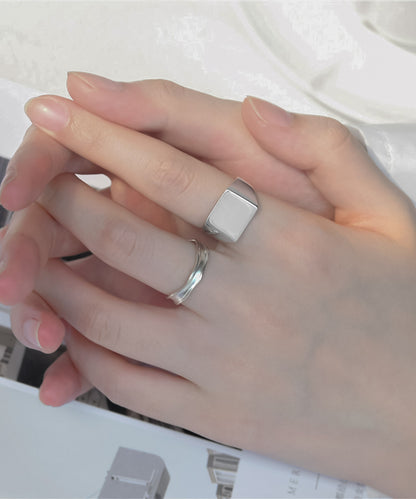 blackdia ocean 印台オープンリング silver925