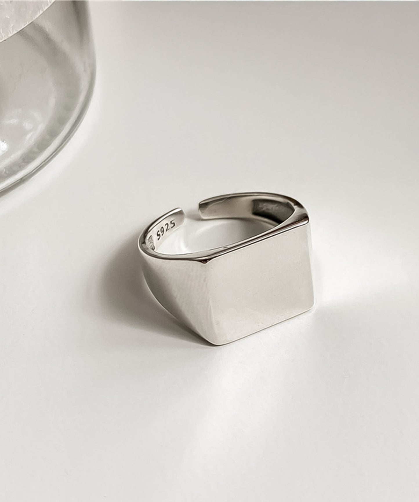 blackdia ocean 印台オープンリング silver925