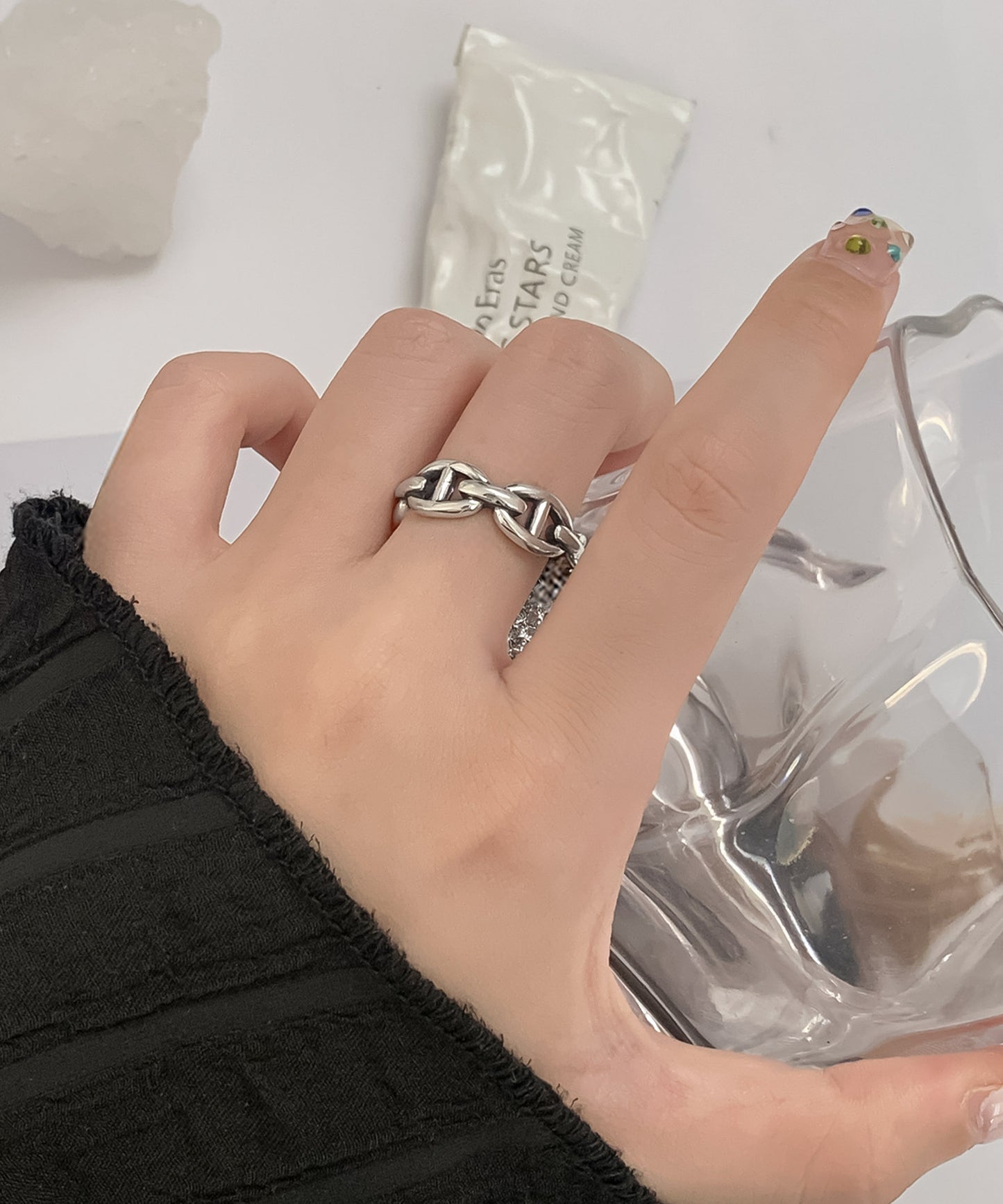 blackdia ocean アンカーオープンリング silver925