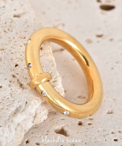 blackdia ocean アクセントサークルリング