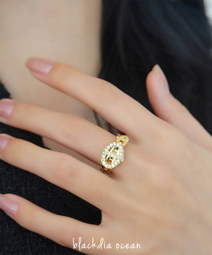 blackdia ocean ジルコニアバックルリング