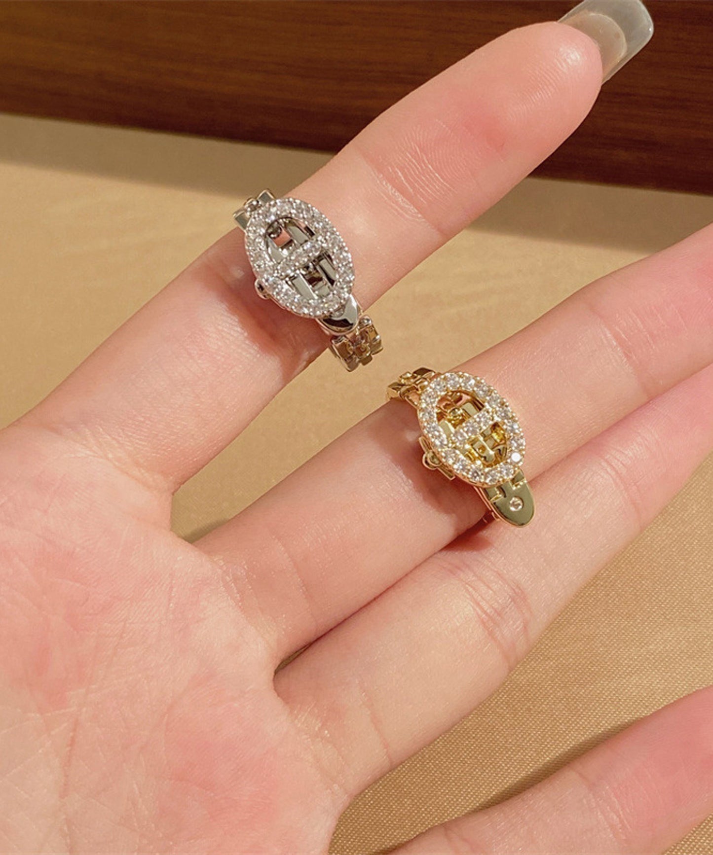 blackdia ocean ジルコニアバックルリング