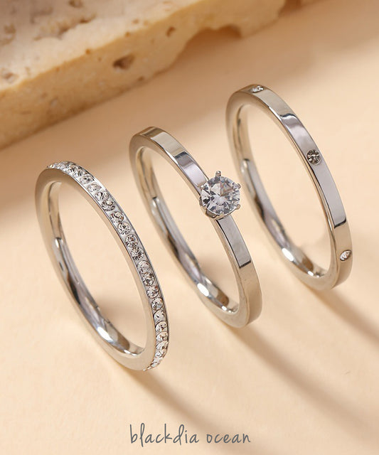 blackdia ocean シャイニーレイヤードリング3点セット