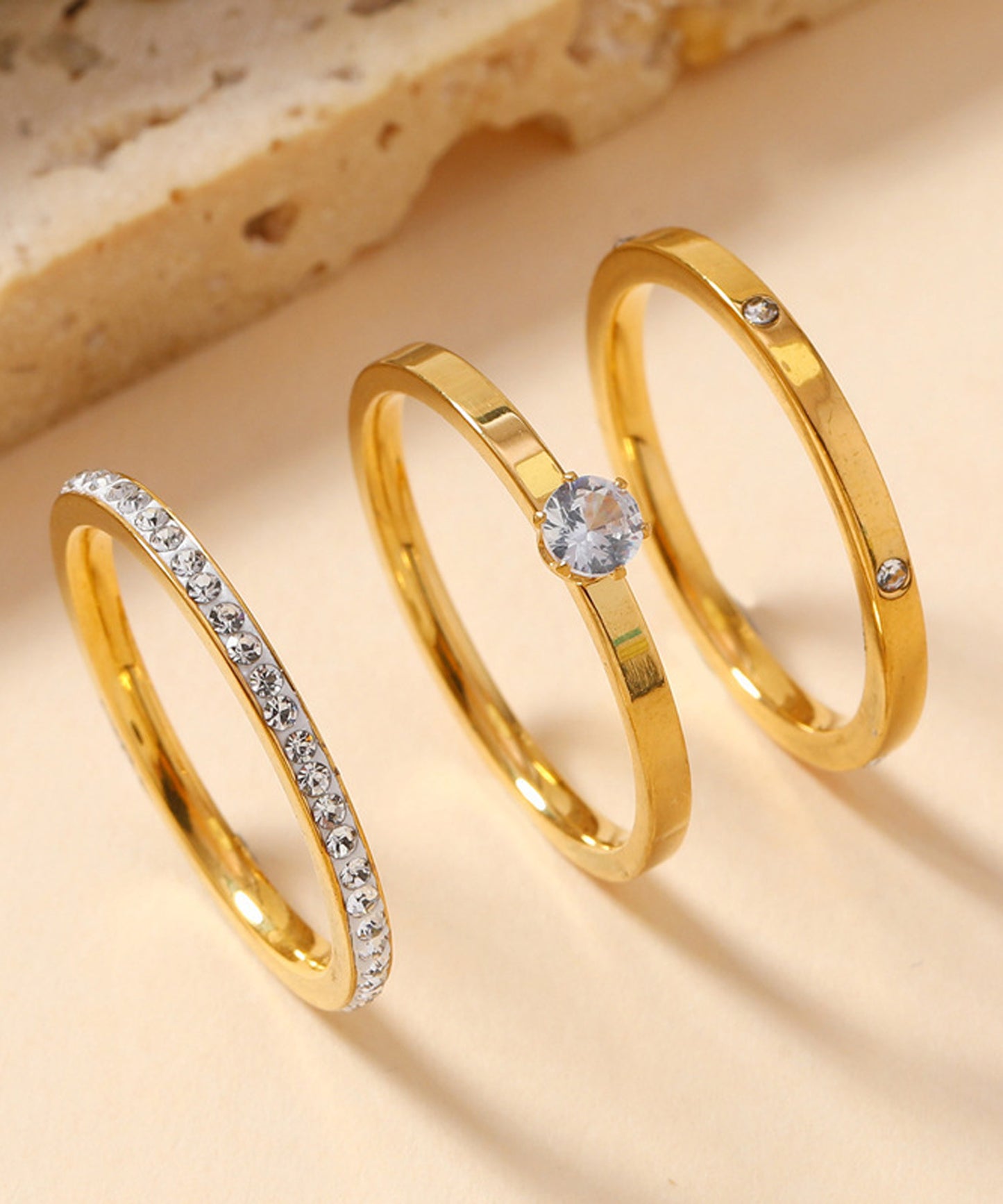 blackdia ocean シャイニーレイヤードリング3点セット