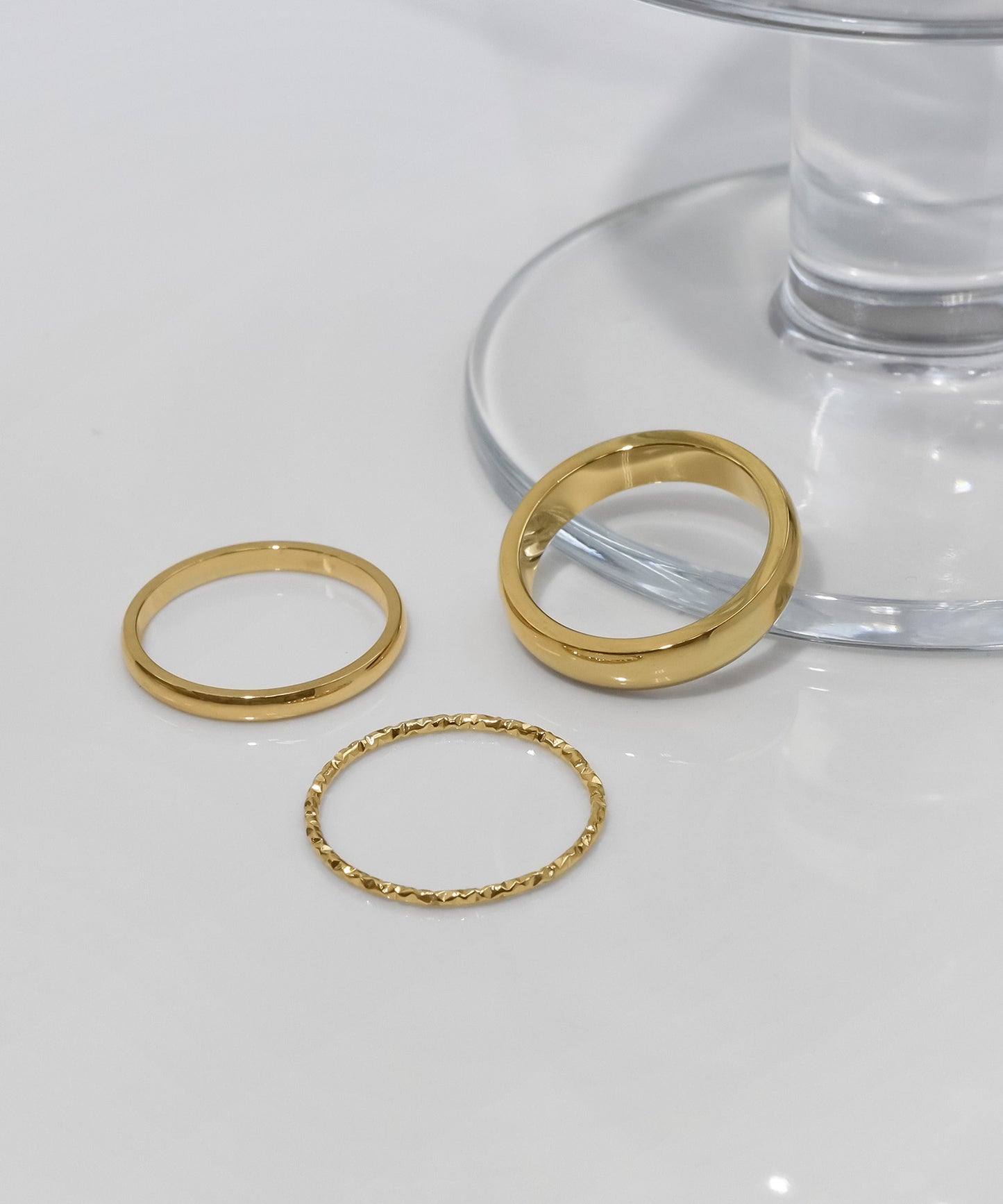 blackdia ocean シンプルリング3点セット