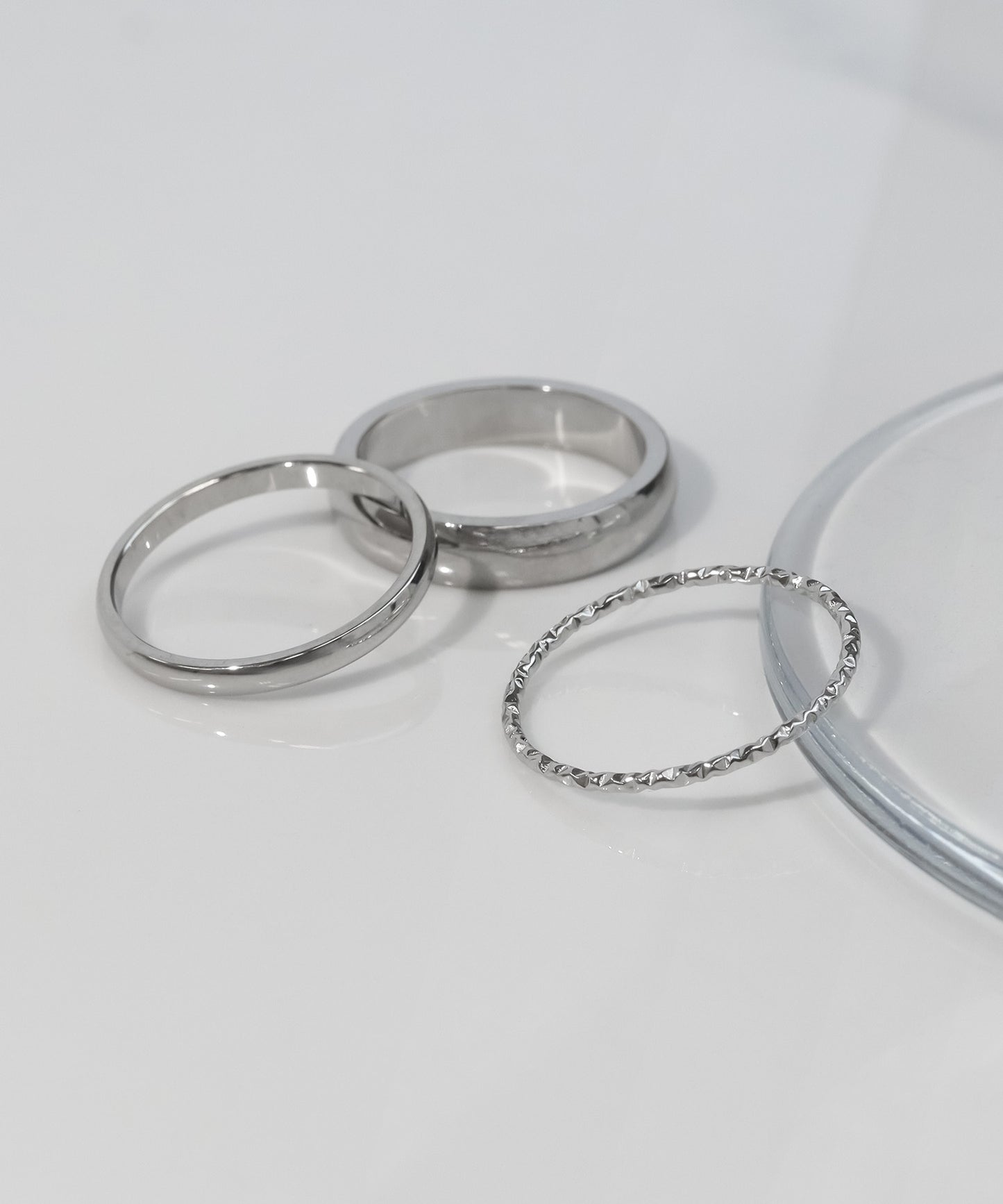 blackdia ocean シンプルリング3点セット