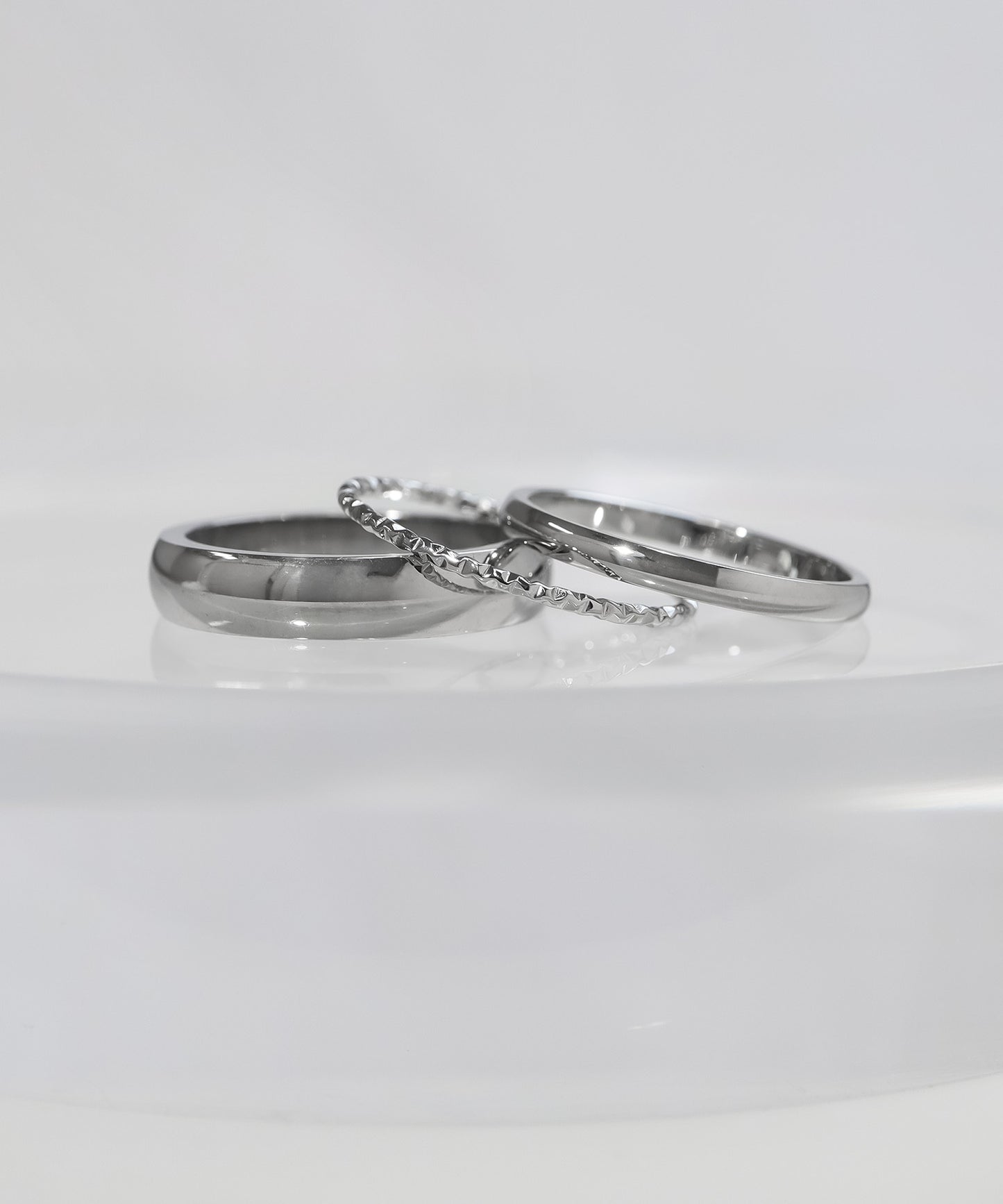 blackdia ocean シンプルリング3点セット