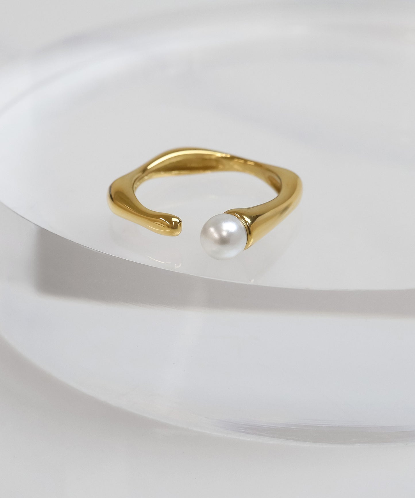 blackdia ocean パールオープンリング