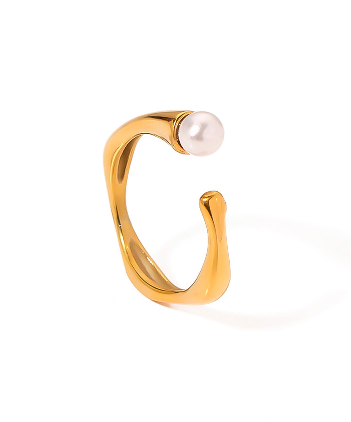 blackdia ocean パールオープンリング