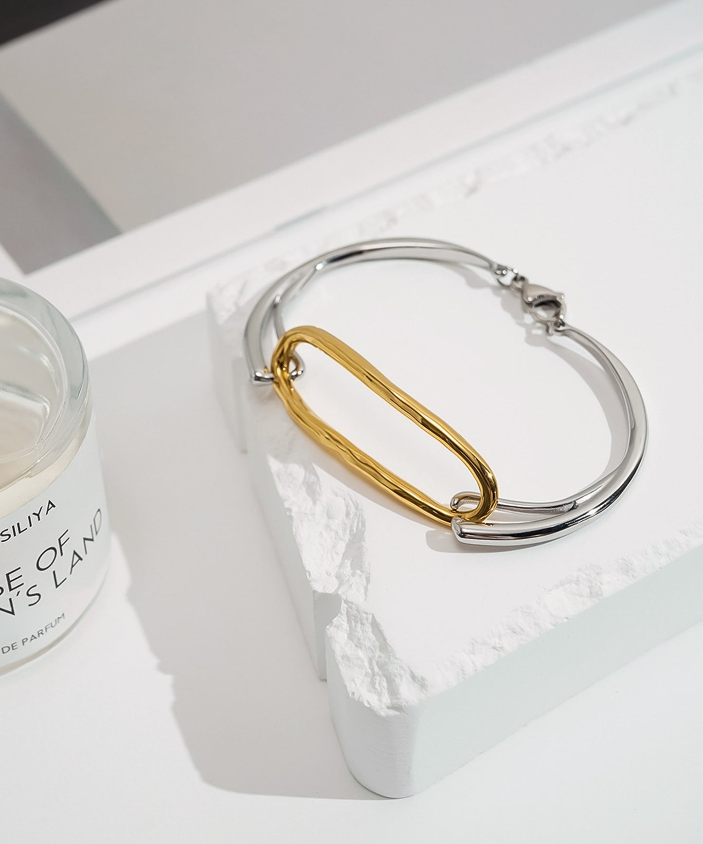 blackdia ocean レクタングル バイカラーバングル