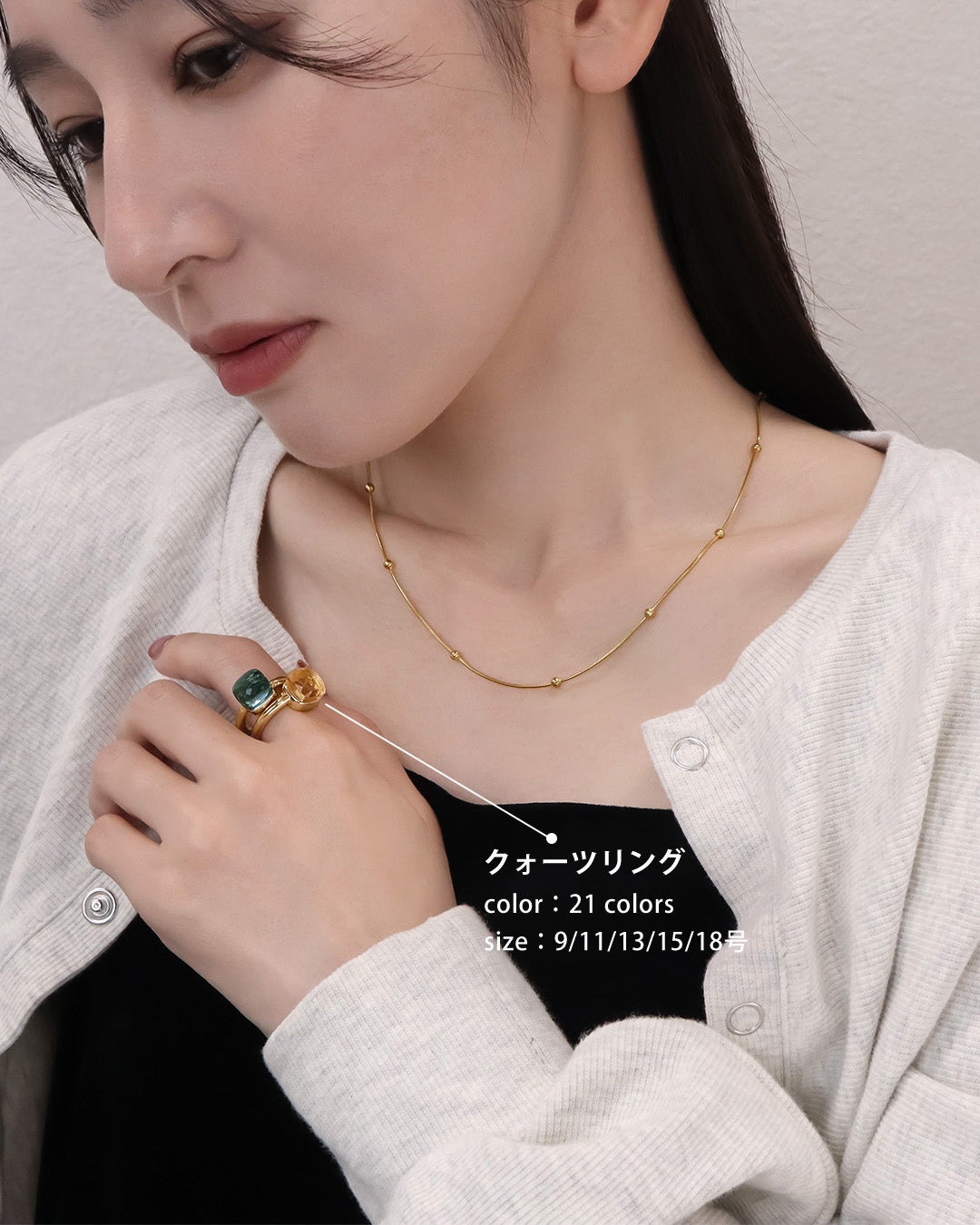 blackdia ocean ポイントボール スネークチェーンネックレス
