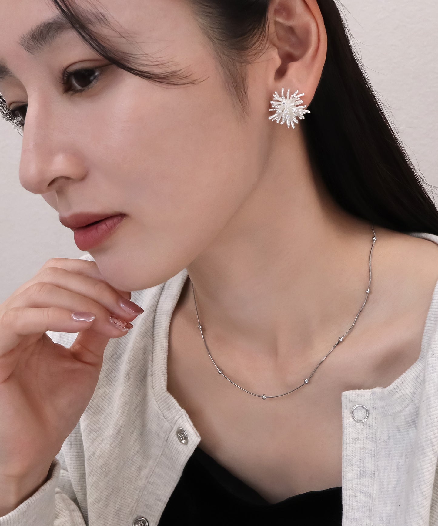 blackdia ocean ポイントボール スネークチェーンネックレス