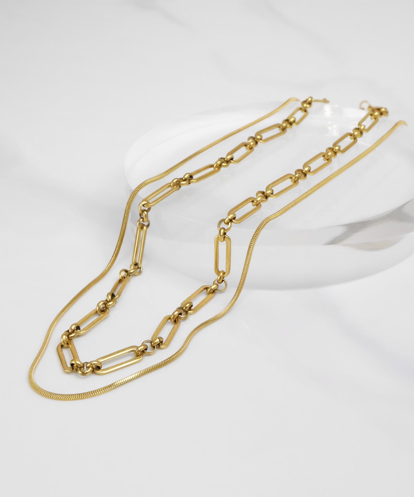 blackdia ocean ダブルデザインチェーンネックレス