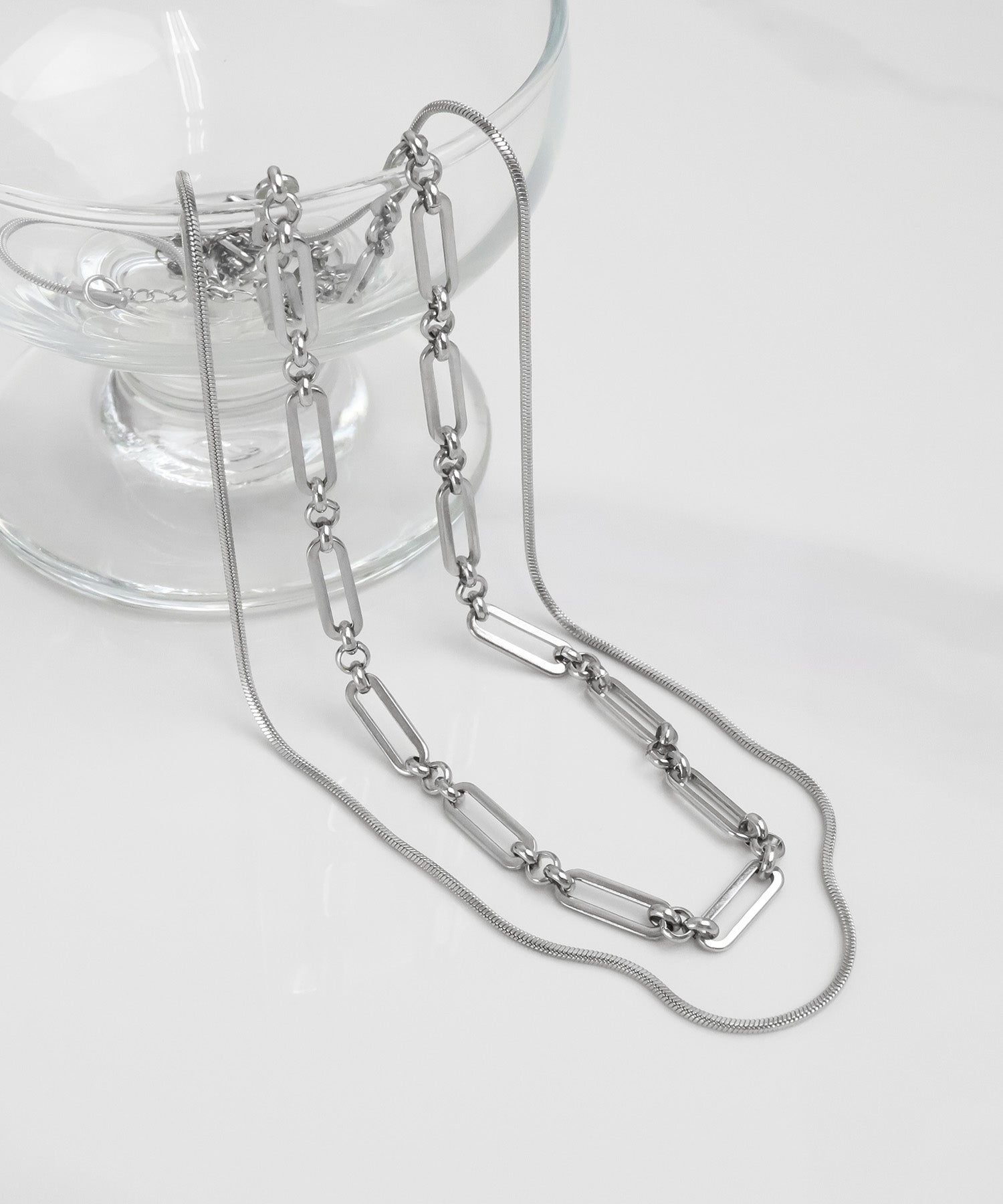 blackdia ocean ダブルデザインチェーンネックレス