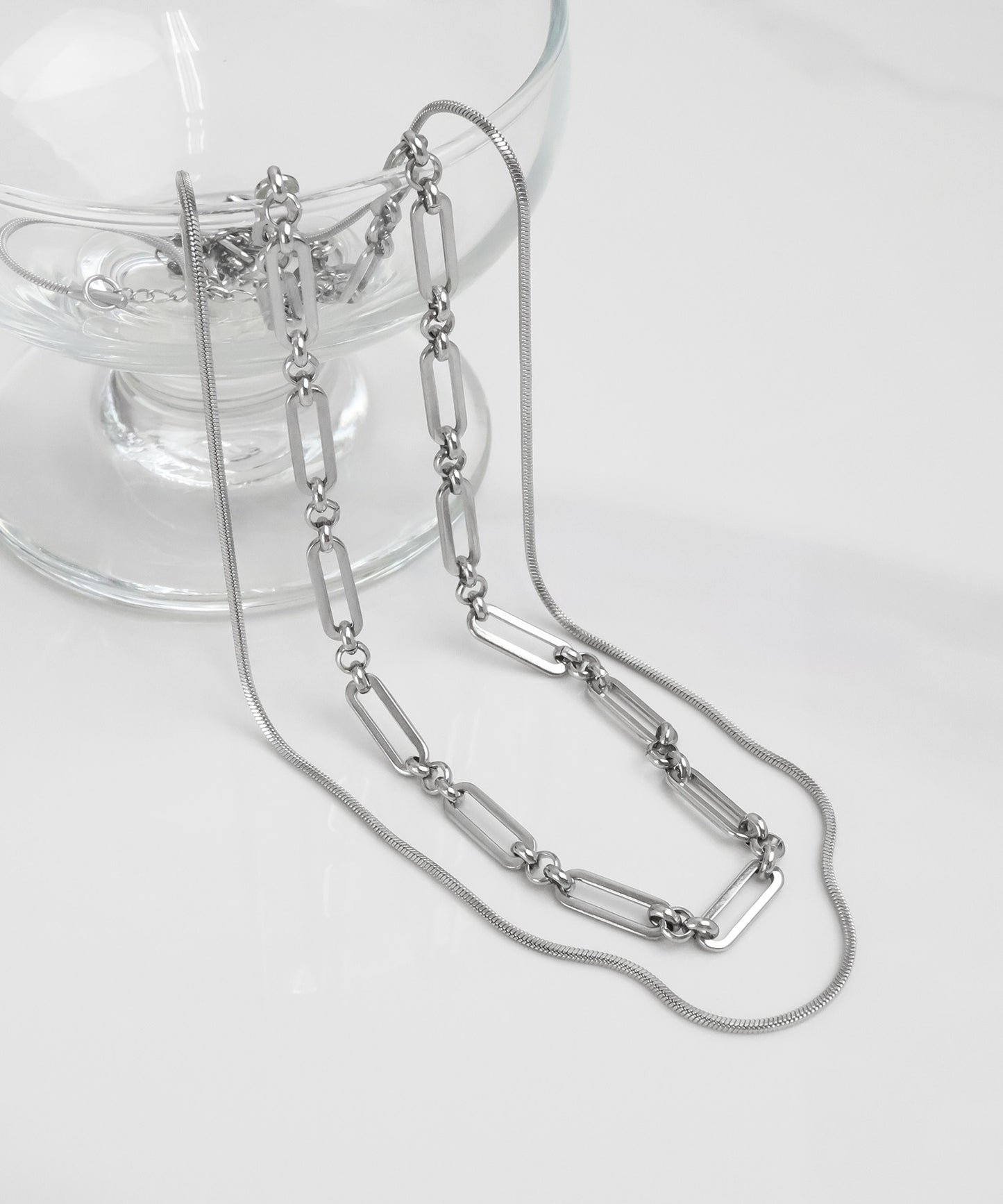 blackdia ocean ダブルデザインチェーンネックレス