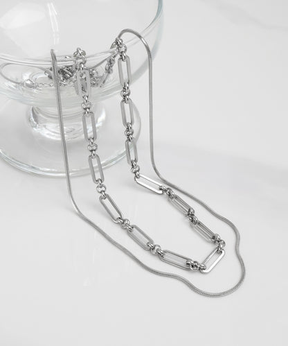 blackdia ocean ダブルデザインチェーンネックレス