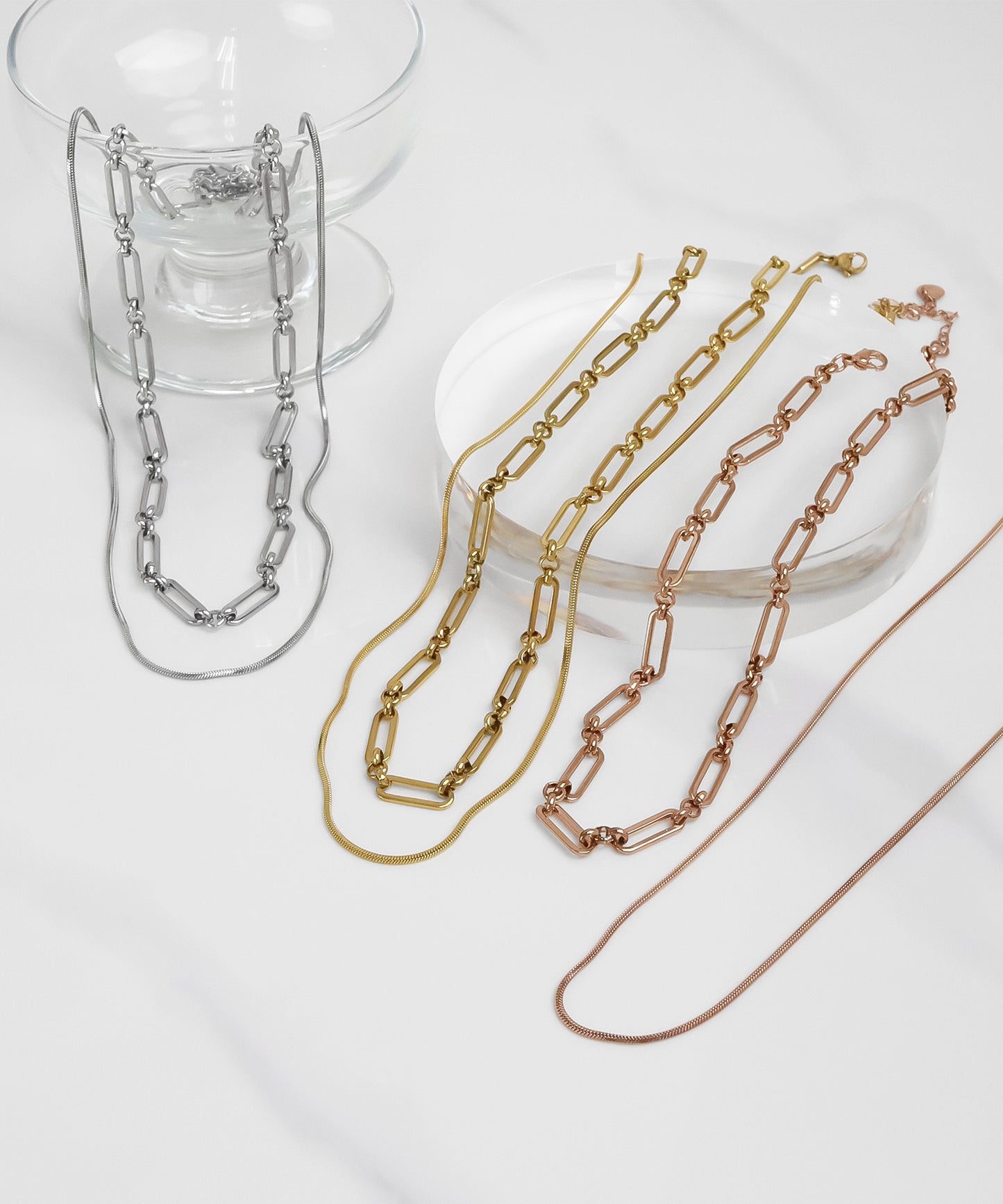 blackdia ocean ダブルデザインチェーンネックレス