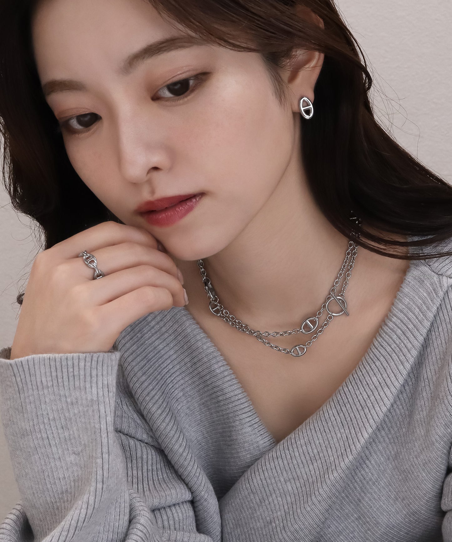 blackdia ocean ポイントアンカーロングネックレス