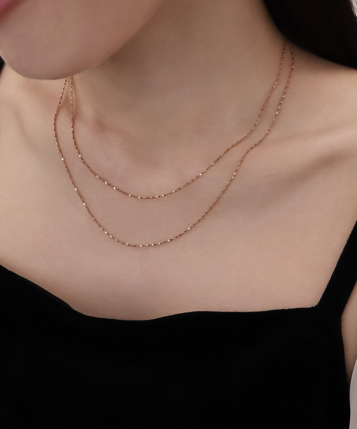【今週末限定価格】blackdia ocean スキンペタルチェーンネックレス