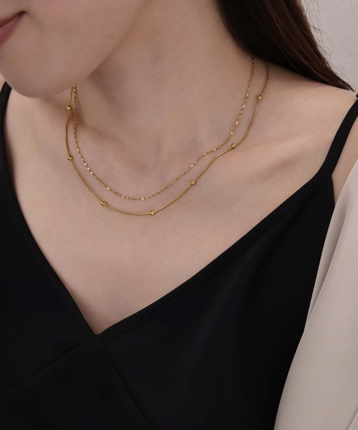 blackdia ocean ポイントボール スネークチェーンネックレス