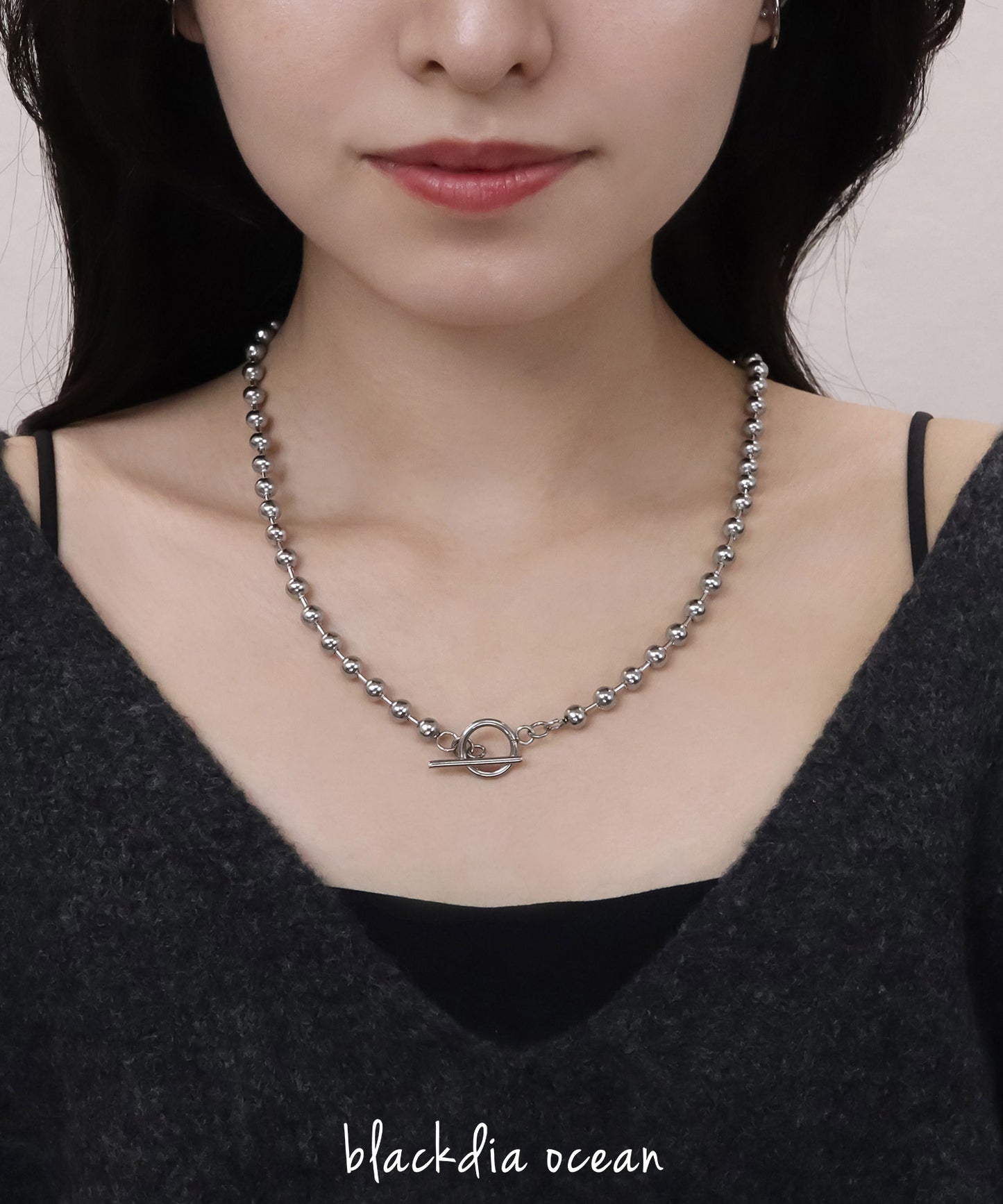 blackdia ocean マンテル ボールチェーンネックレス