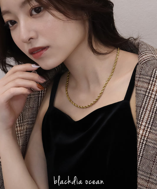 blackdia ocean ロープチェーンネックレス 4mm