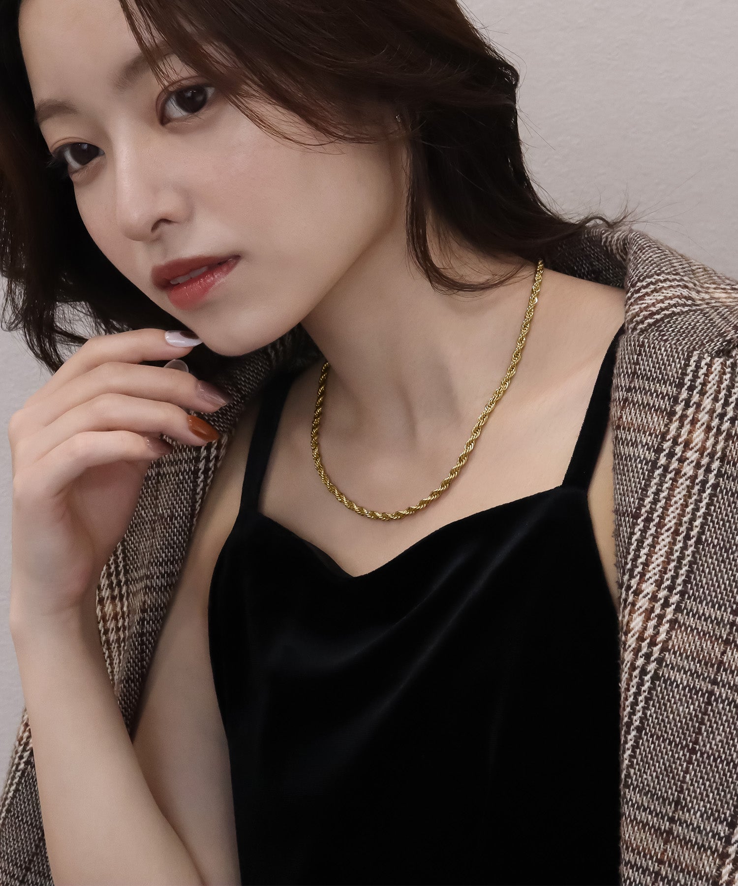 blackdia ocean ロープチェーンネックレス 4mm