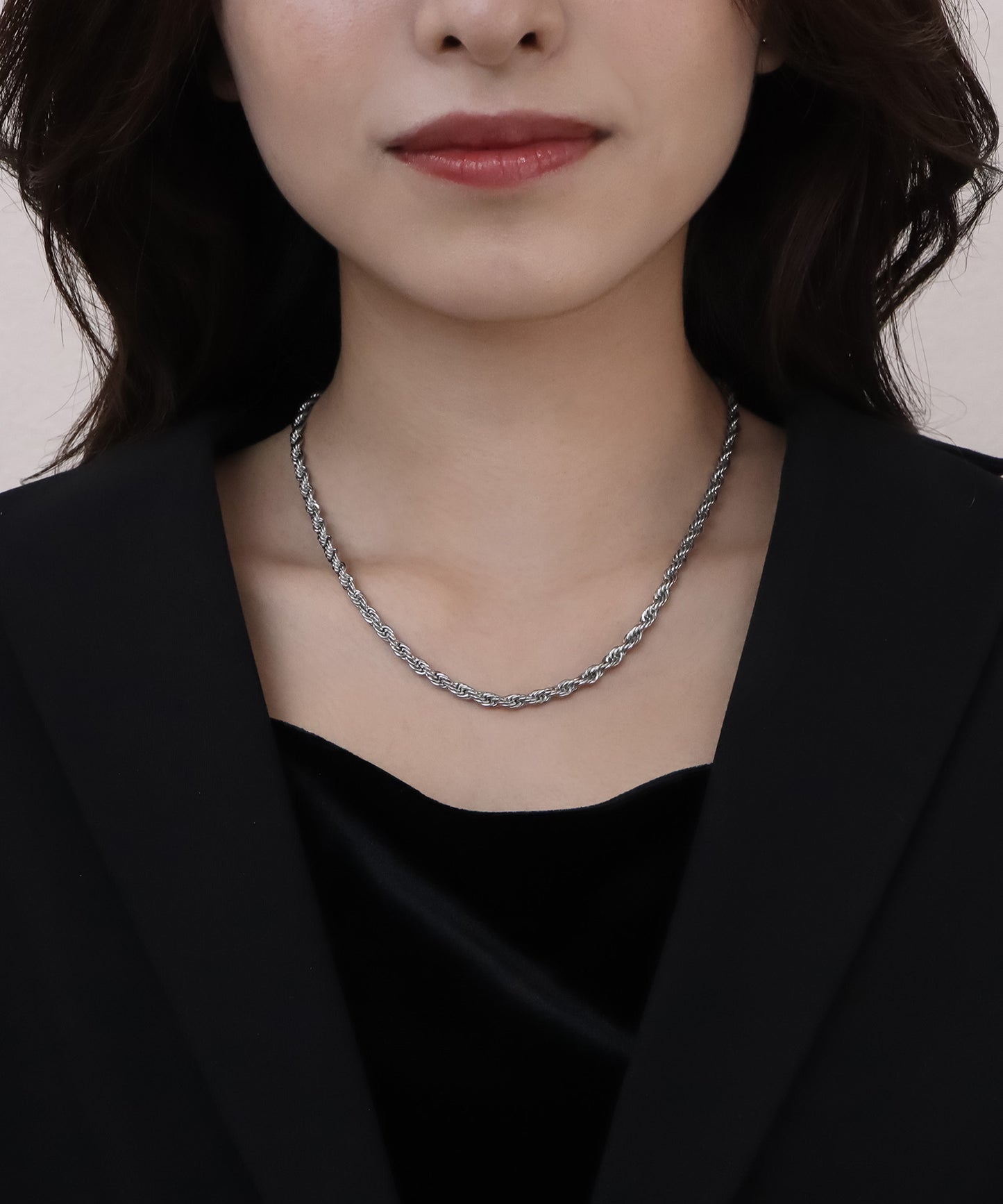 blackdia ocean ロープチェーンネックレス 4mm