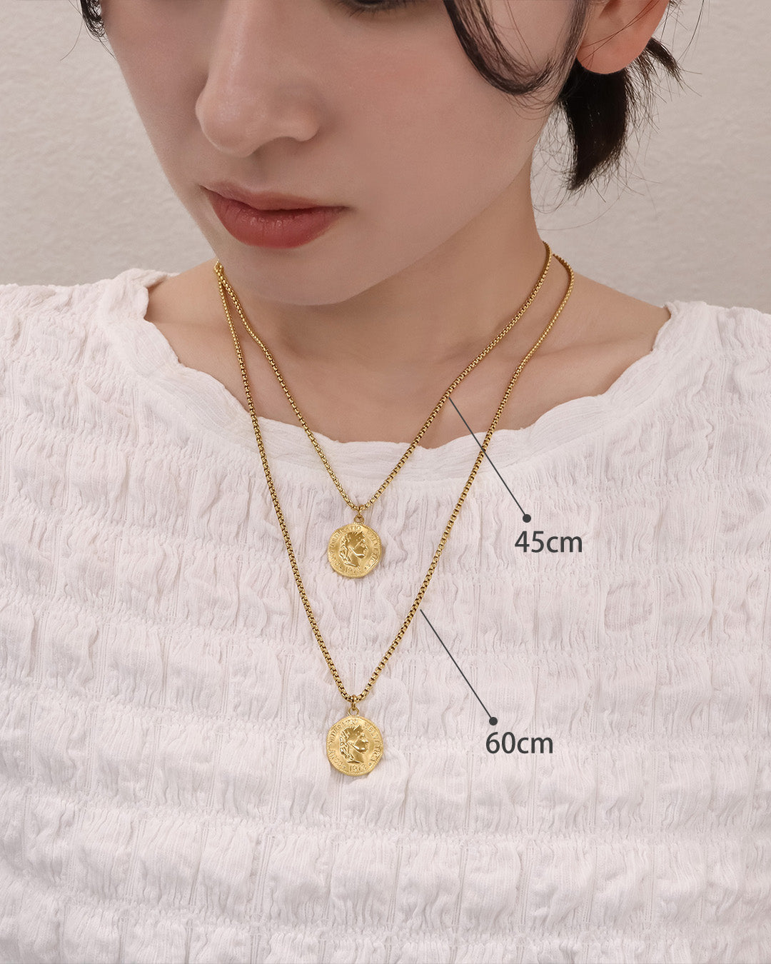 blackdia ocean コイン アクセントチェーンネックレス