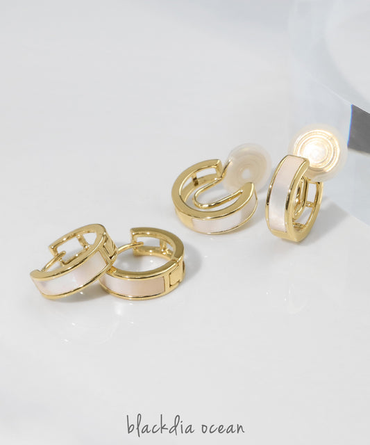 blackdia ocean シェルライン フープピアス/イヤリング