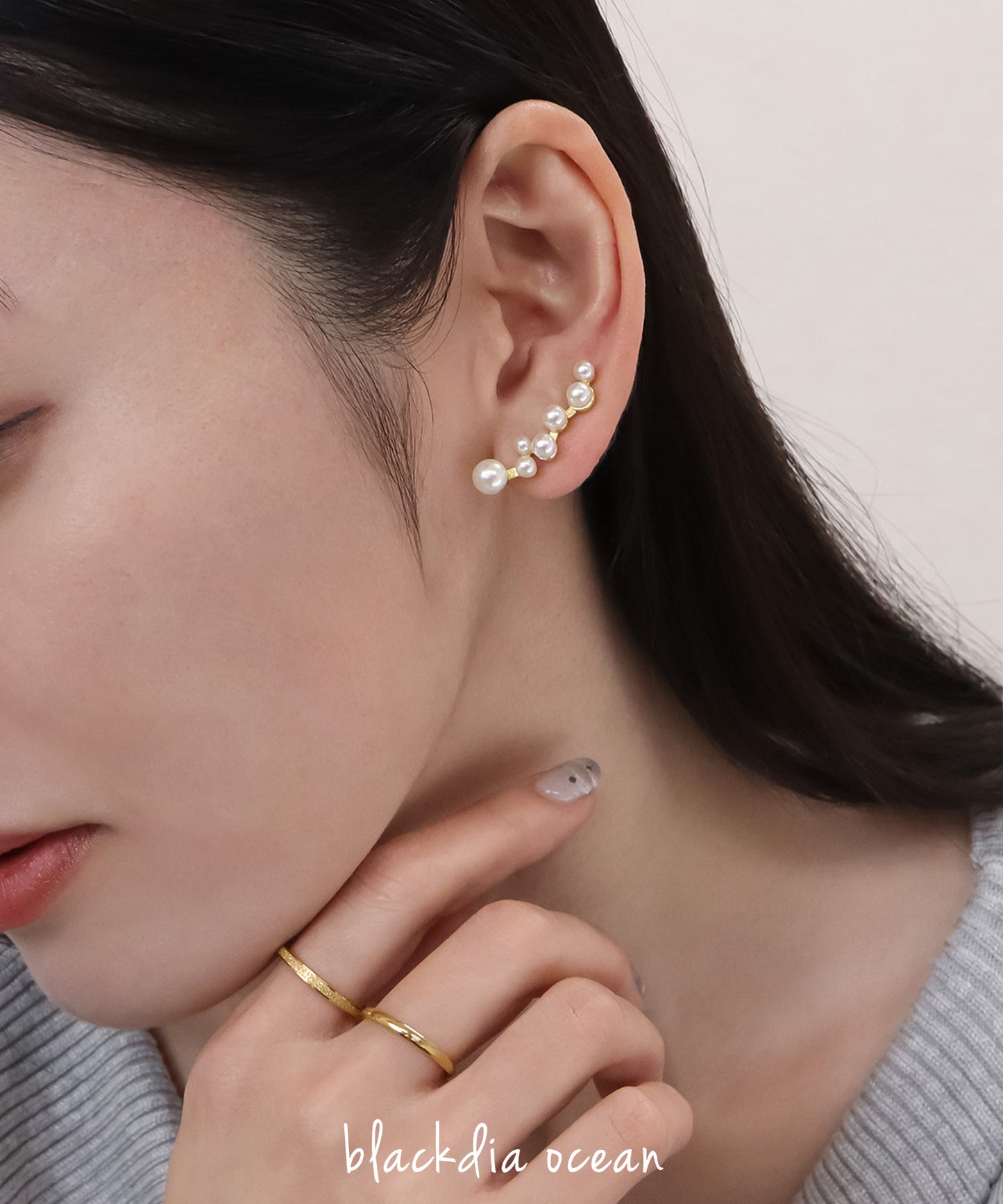 blackdia ocean パールイヤーカフ