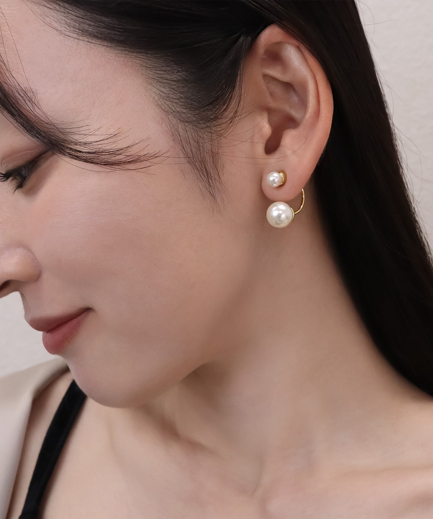 blackdia ocean ダブルパールキャッチ イヤリング