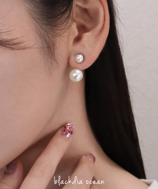blackdia ocean ダブルパールキャッチ イヤリング
