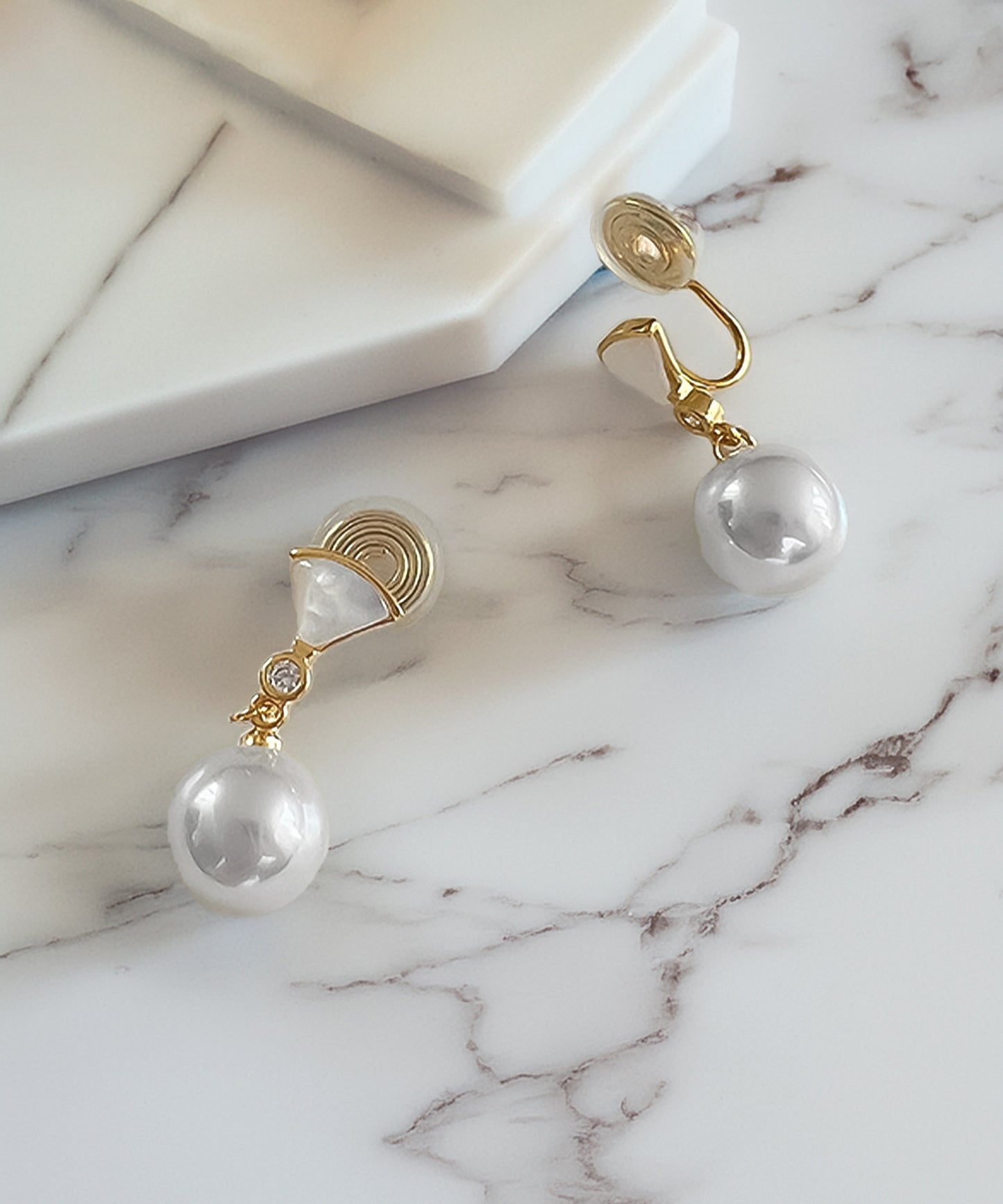 blackdia ocean パール シェルデザイン ピアス/イヤリング