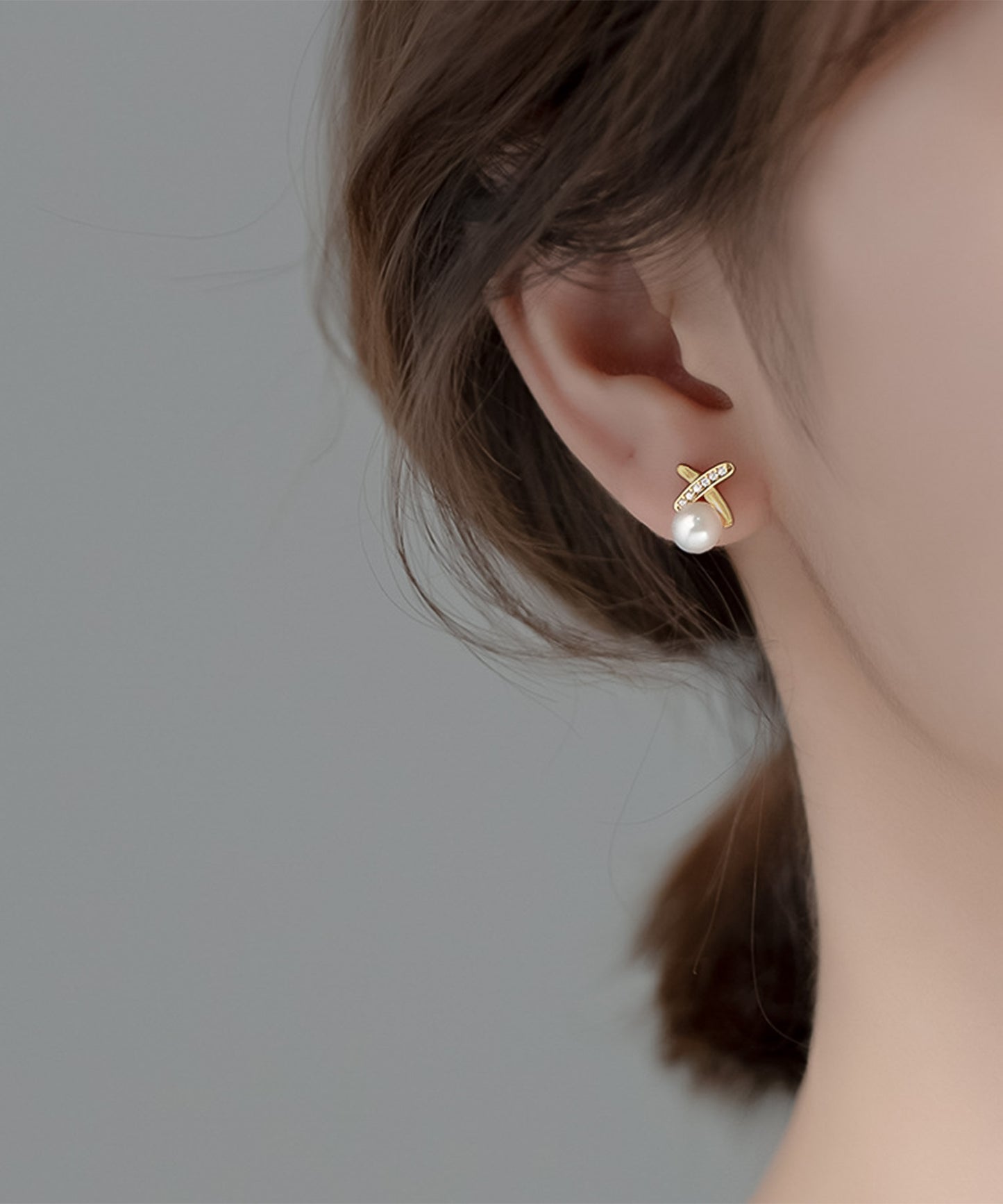 blackdia ocean ニュアンスクロス パールピアス/イヤリング